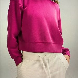 Lululemon Ribbed Softstreme Perfectly Oversized Cropped Crew